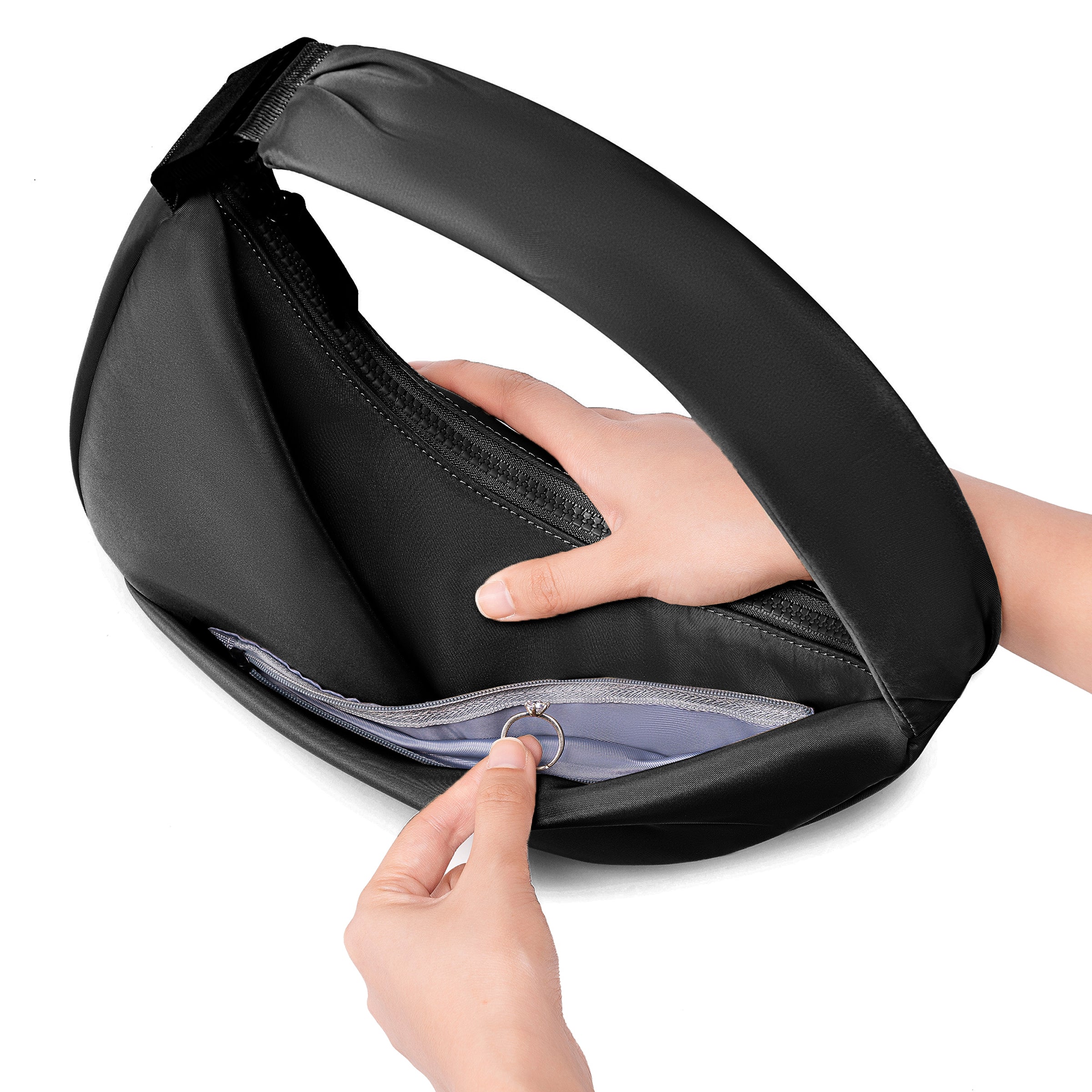 ORIGAMI CONVERTIBLE CRESCENT CROSSBODY